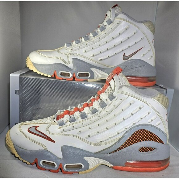 Nike Men's Air Griffey Max 11 White/Grey/Orange Size 10